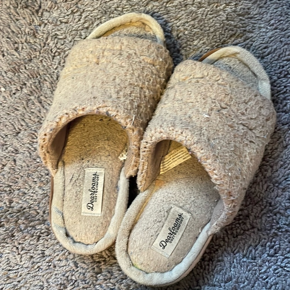 Worn slippers